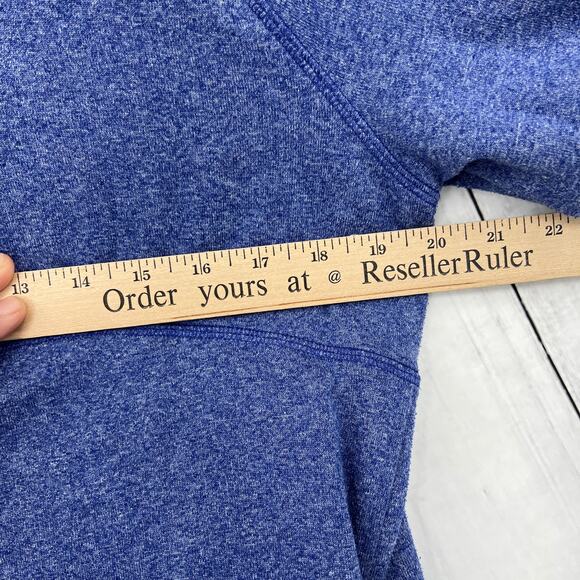 Adidas (L) Climawarm Womens Blue 1/2 Zip Athletic Pullover Sweater Sweatshirt - Picture 8 of 10